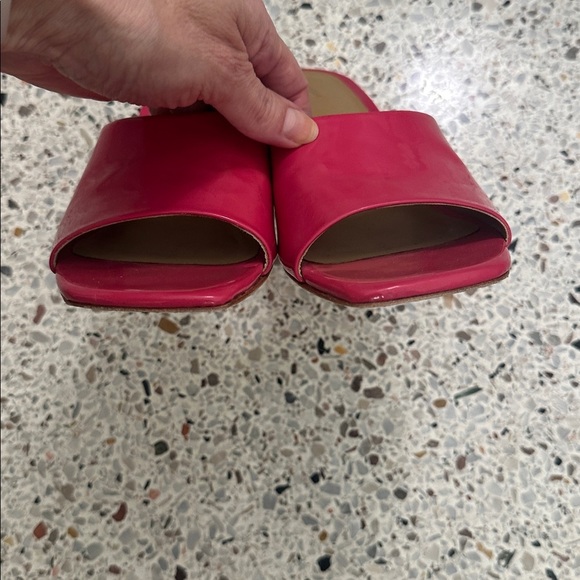 EUC Reformation hot pink Enya wedge sandal 9 - Picture 5 of 7